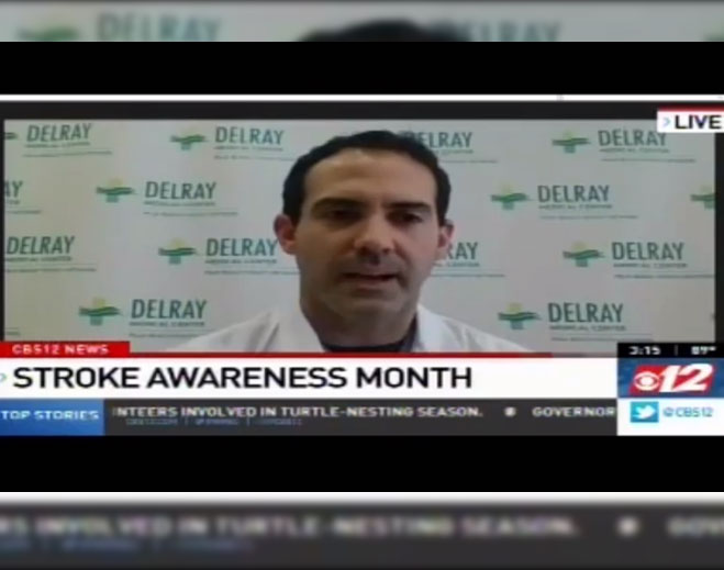 dr-dennys-reyes-is-interviewed-on-cbs-12-news-for-stroke-awareness-month-659x519